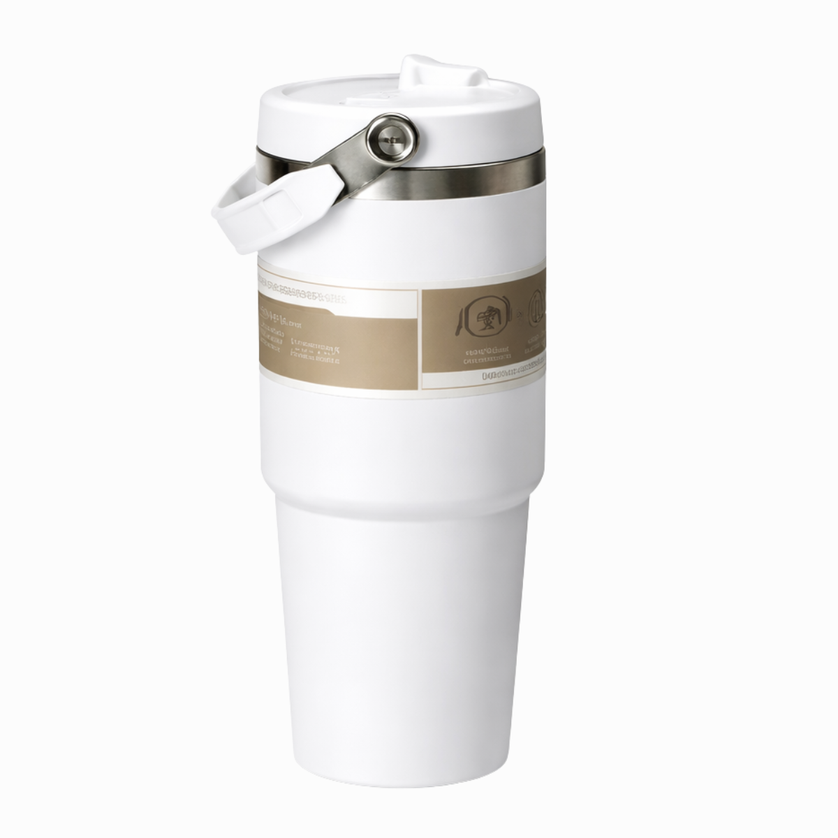 Atacado | Garrafa Térmica Inox 900ml com Canudo Flip Straw e Alça (Tipo Stanley)