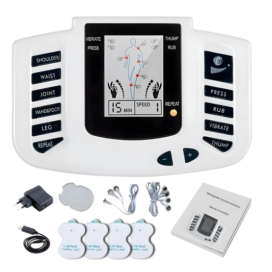 Atacado | Aparelho TENS/FES Eletroestimulador Muscular com Eletrodos e Múltiplos Modos