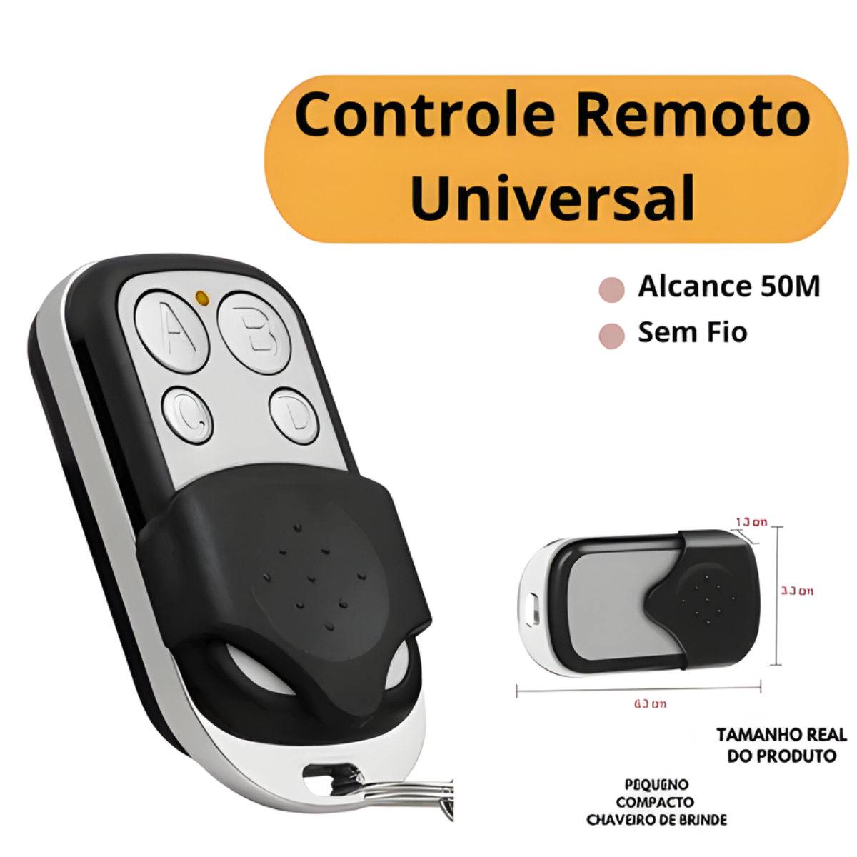 Atacado | Controle Remoto Universal Clonador 433MHz para Portão Eletrônico 4 Canais