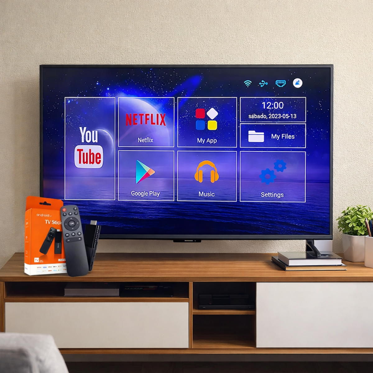 TV Stick Android 4K com Chromecast e Wi-Fi – Transforme sua TV em Smart TV | TV Box Stick HDMI