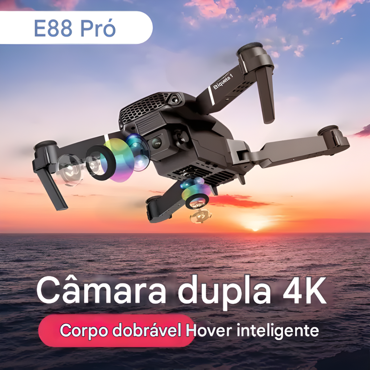 Atacado | Drone E88 Pro Dobrável com Câmera Wi-Fi FPV e Controle Remoto