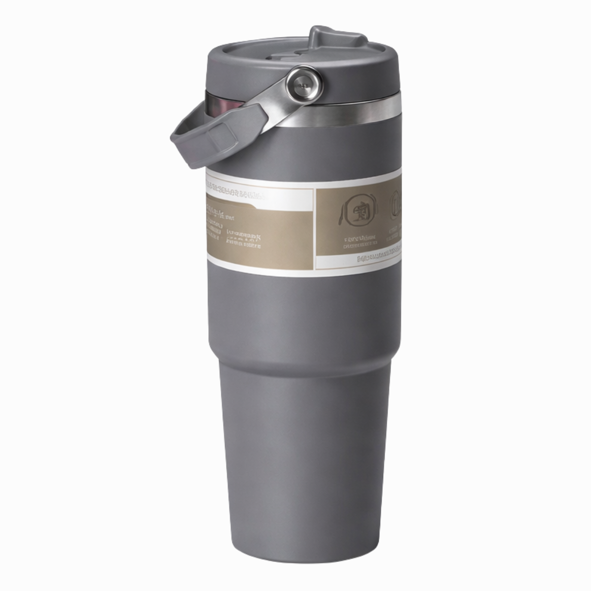 Atacado | Garrafa Térmica Inox 900ml com Canudo Flip Straw e Alça (Tipo Stanley)