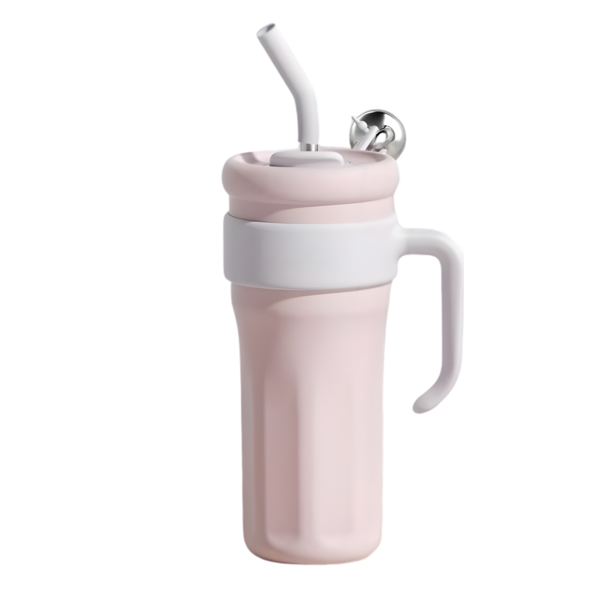 Atacado | Garrafa Térmica Inox 1200ml com Alça, Canudo de Silicone e Proteção Antiderrapante