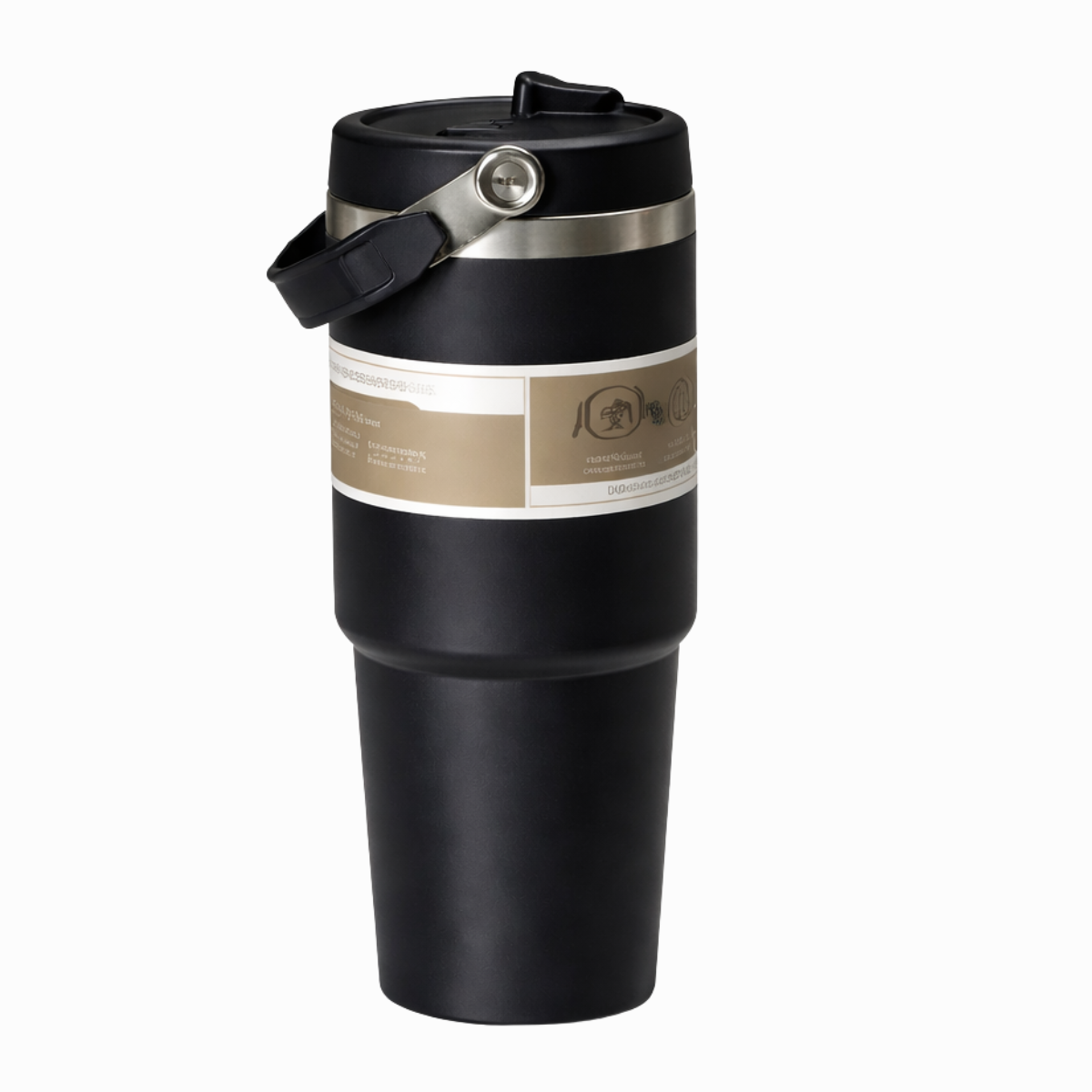Atacado | Garrafa Térmica Inox 900ml com Canudo Flip Straw e Alça (Tipo Stanley)