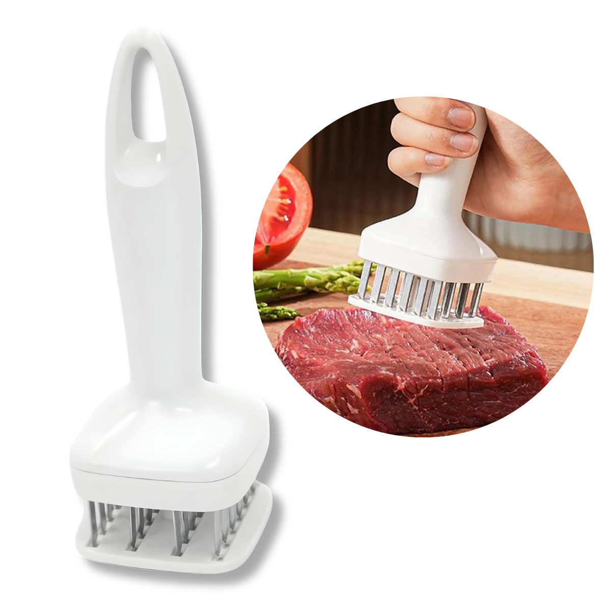 Atacado | Amaciador de Carne Profissional com Agulhas em Aço Inox