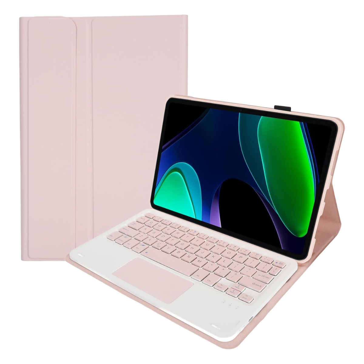 Capa com Teclado e Touchpad para Tablet – Compatível com iPad, Samsung Galaxy Tab e Redmi Pad
