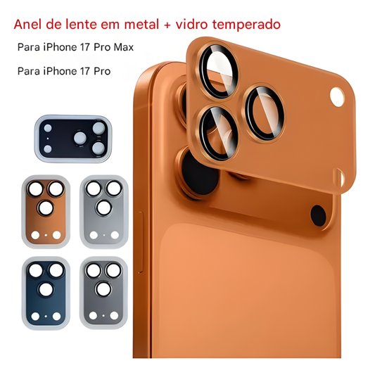 Atacado | Protetor de Lente para iPhone 17 Pro Max em Vidro Temperado 9H – Proteção da Câmera