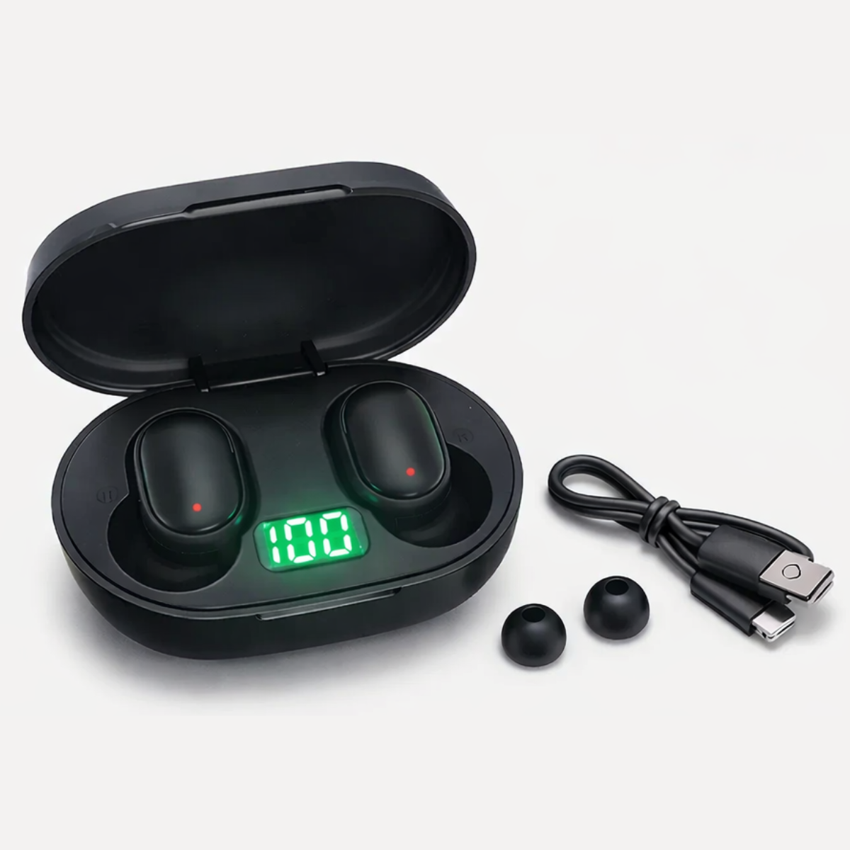 Atacado | Fone Bluetooth RS26 E6S TWS com Display LED Compacto e Microfone