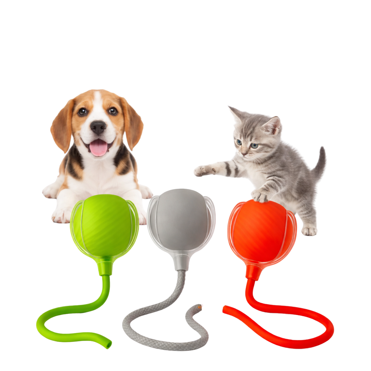 Atacado | Bola Elétrica Interativa para Pets com Cauda e Sensor de Movimento