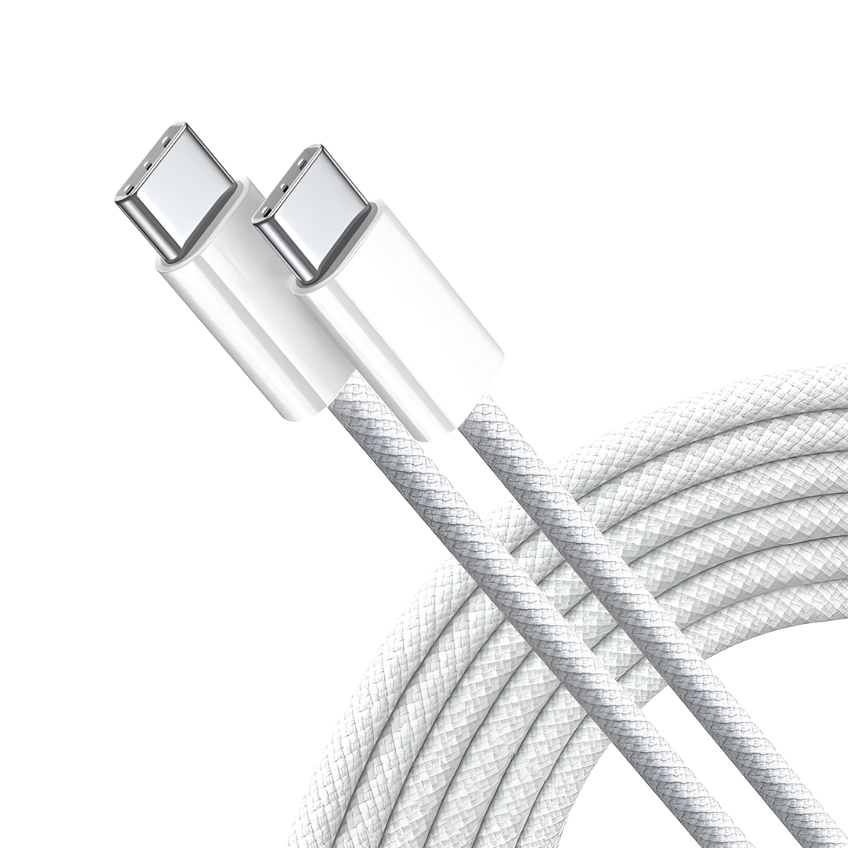 Atacado | Cabo USB-C para USB-C 60W 1m Trançado para Carregamento Rápido e Dados