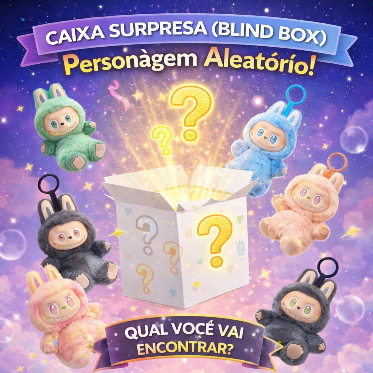 Atacado | Labubu The Monsters Boneco Colecionável Chaveiro Pelúcia Blind Box