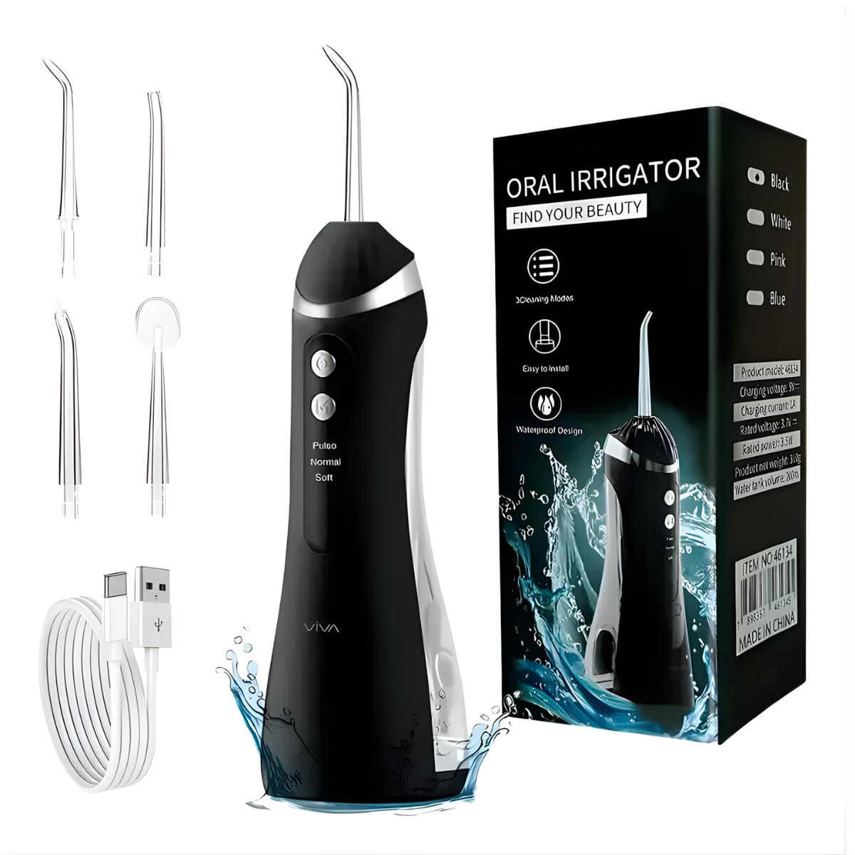 Atacado | Irrigador Oral Portátil JY-7235 Recarregável USB-C 3 Modos IPX7
