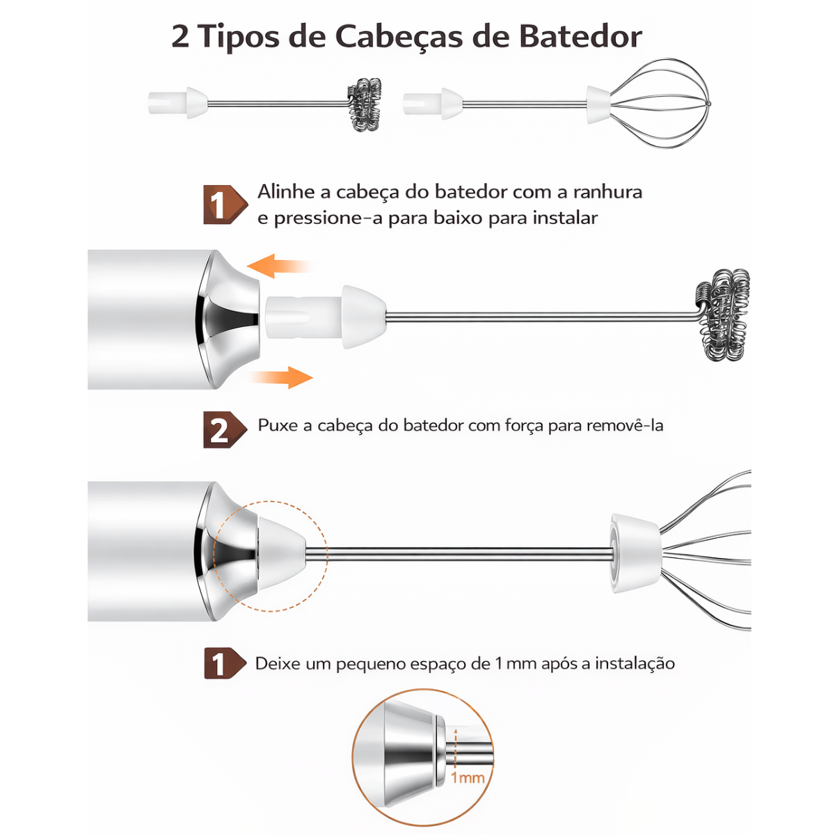 Atacado | Mini Mixer Elétrico Portátil 2 em 1 Recarregável USB 3 Velocidades