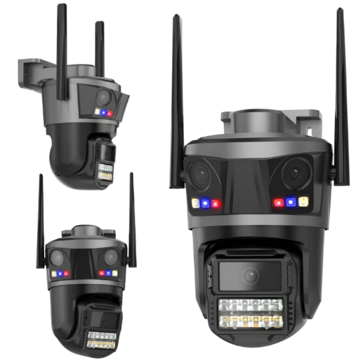Atacado | Câmera de Segurança WiFi P20-SP3 3 Lentes 9MP Visão Noturna Colorida
