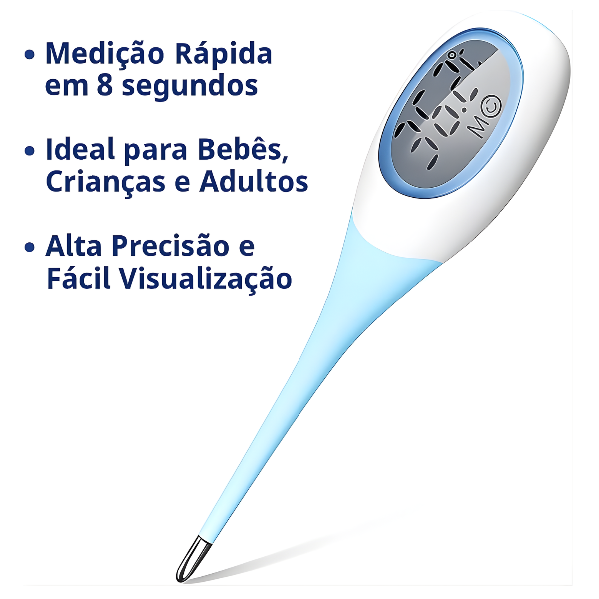 Atacado | Termômetro Clínico Digital HK-908 com Display LCD e Medição Rápida