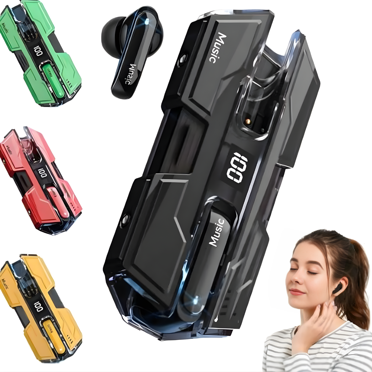 Atacado | Fone Bluetooth G20 Stereo Buds Gamer com Display LED e Modo Game