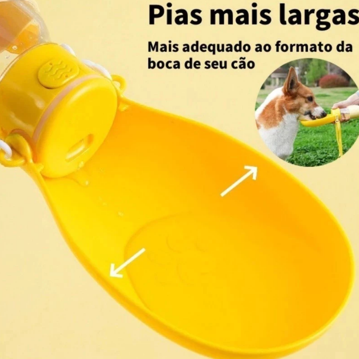 Atacado | Bebedouro Portátil Dobrável para Pets Garrafa com Tigela Silicone