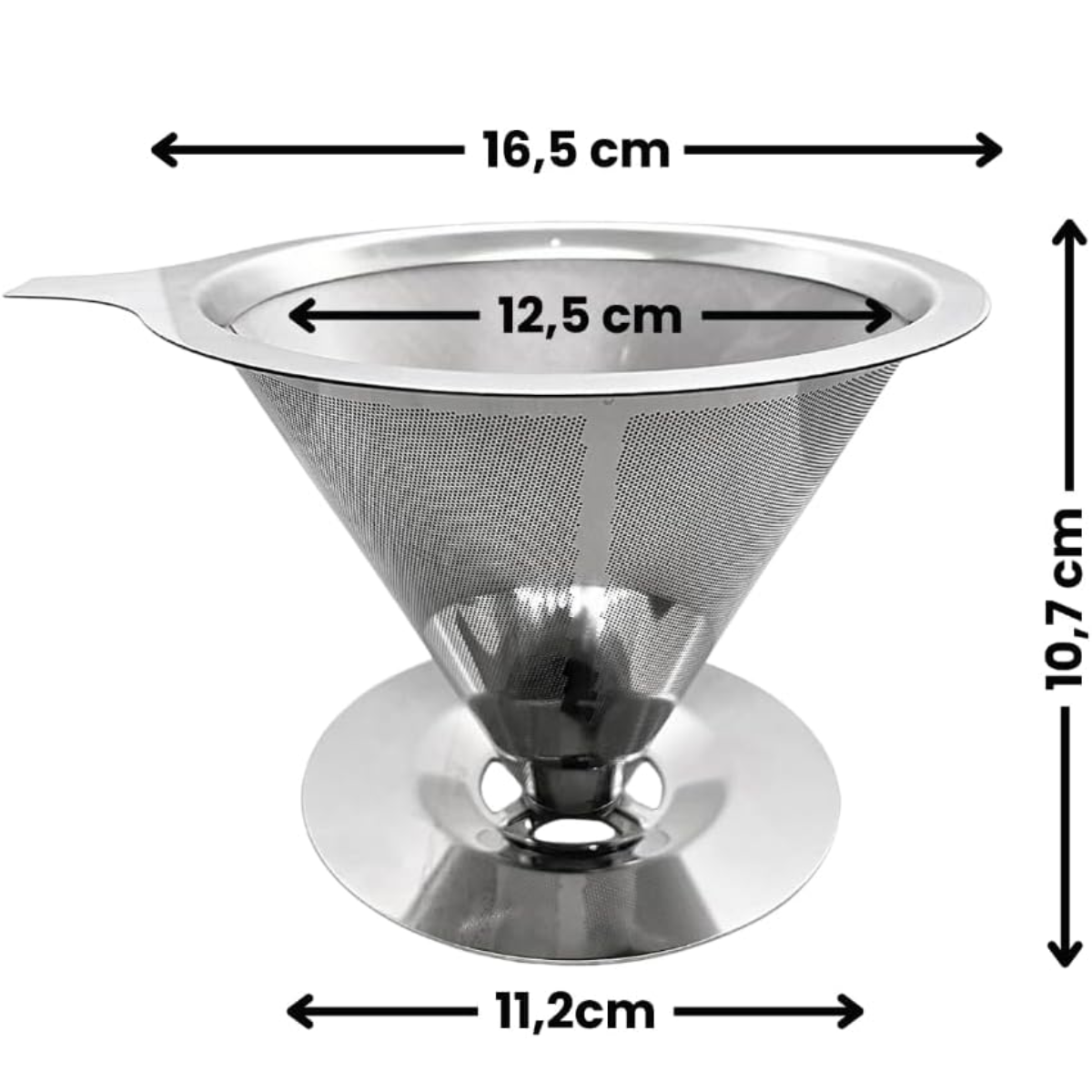 Atacado | Filtro de Café Inox Reutilizável Malha Dupla Aço Inoxidável 304