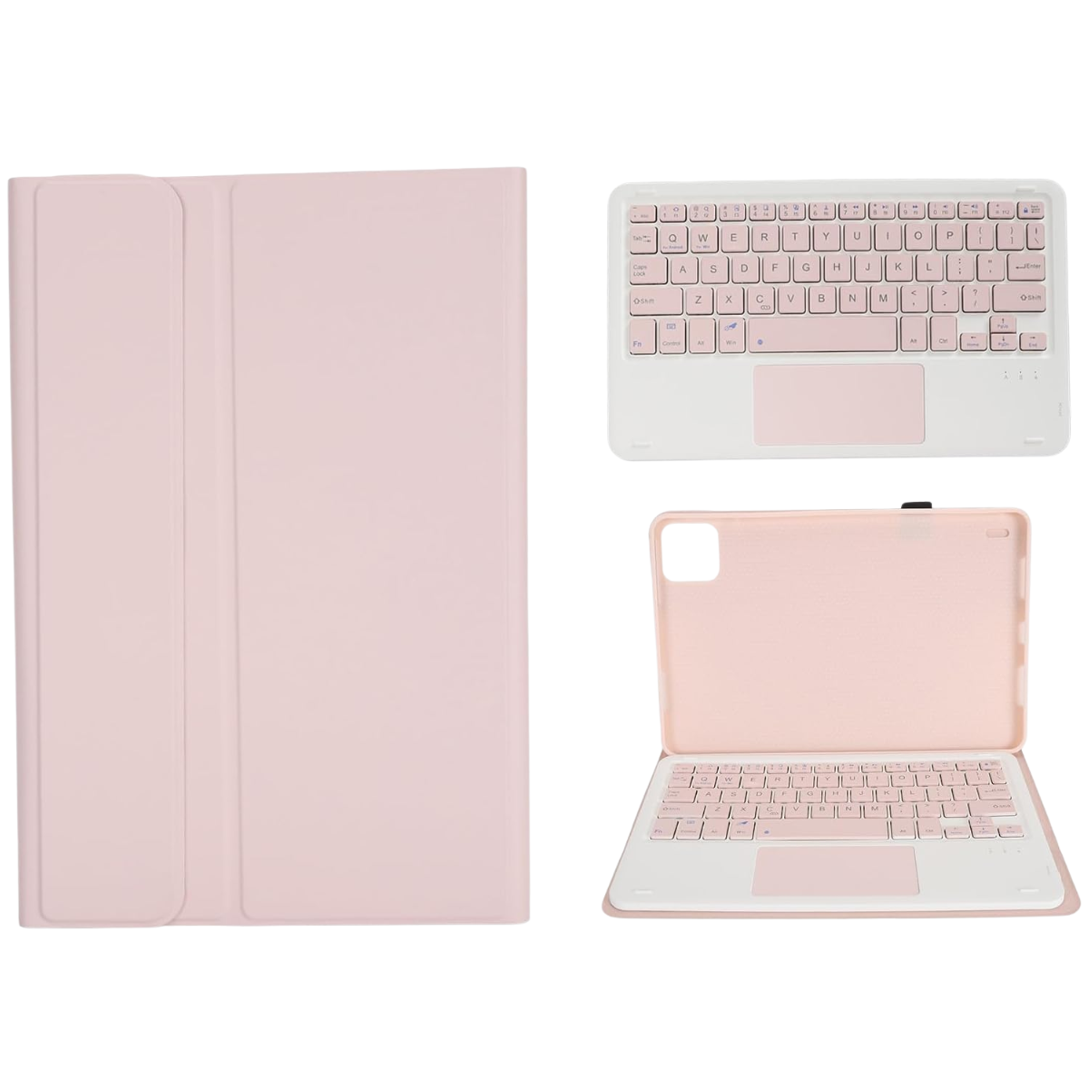 Capa com Teclado e Touchpad para Tablet – Compatível com iPad, Samsung Galaxy Tab e Redmi Pad