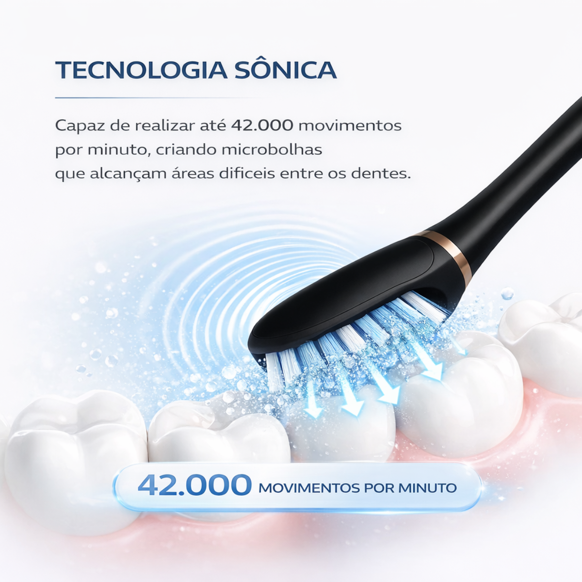 Atacado | Escova de Dente Elétrica Sônica X-3 Recarregável USB IPX7