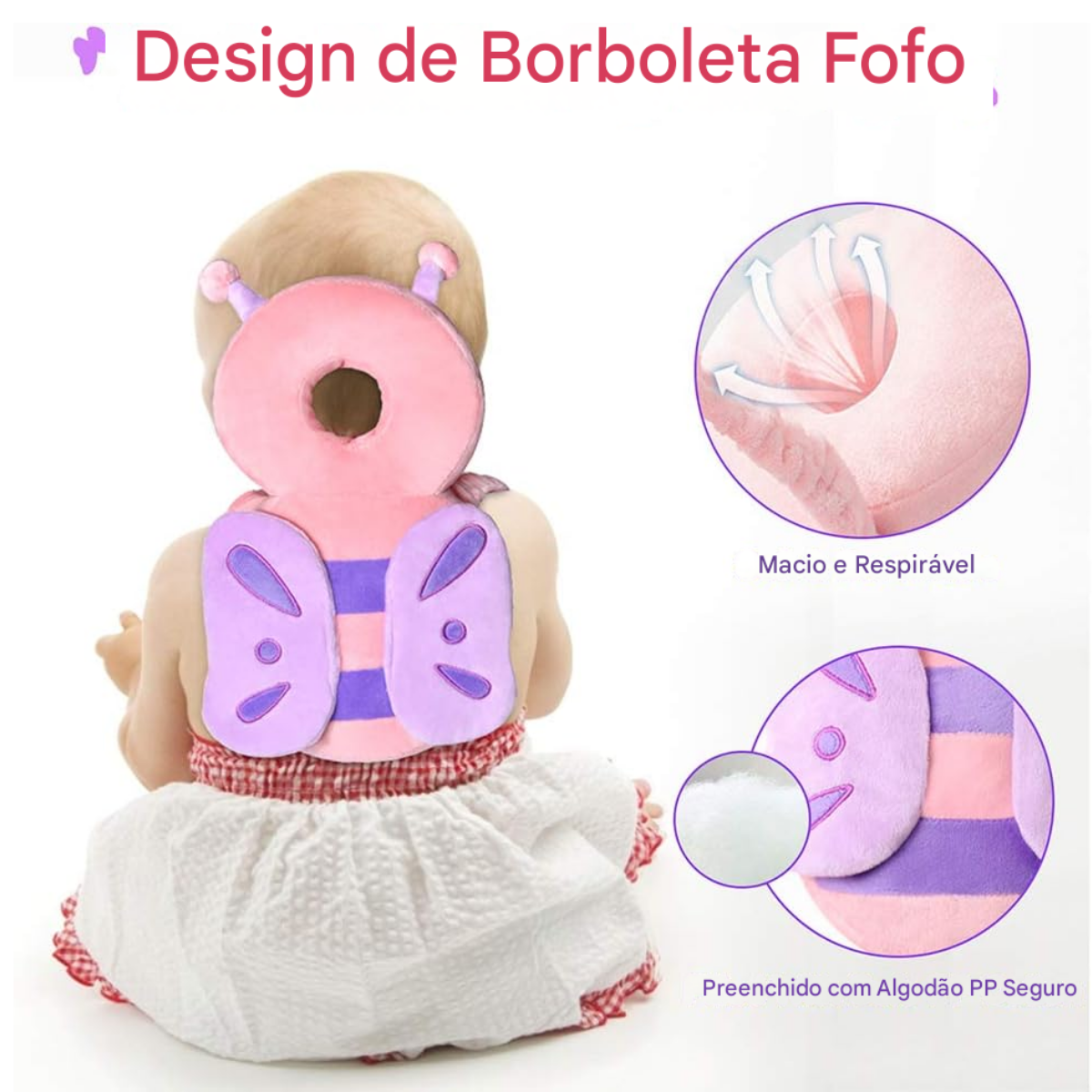 Atacado | Mochila Protetora de Cabeça Bebê Almofada Anti Queda Infantil