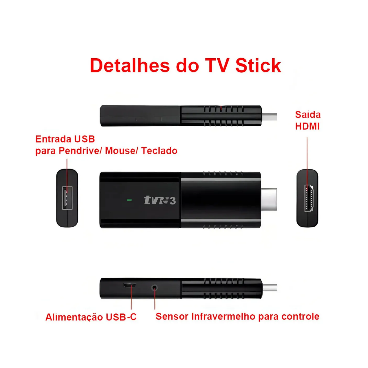 TV Stick Android 4K com Chromecast e Wi-Fi – Transforme sua TV em Smart TV | TV Box Stick HDMI
