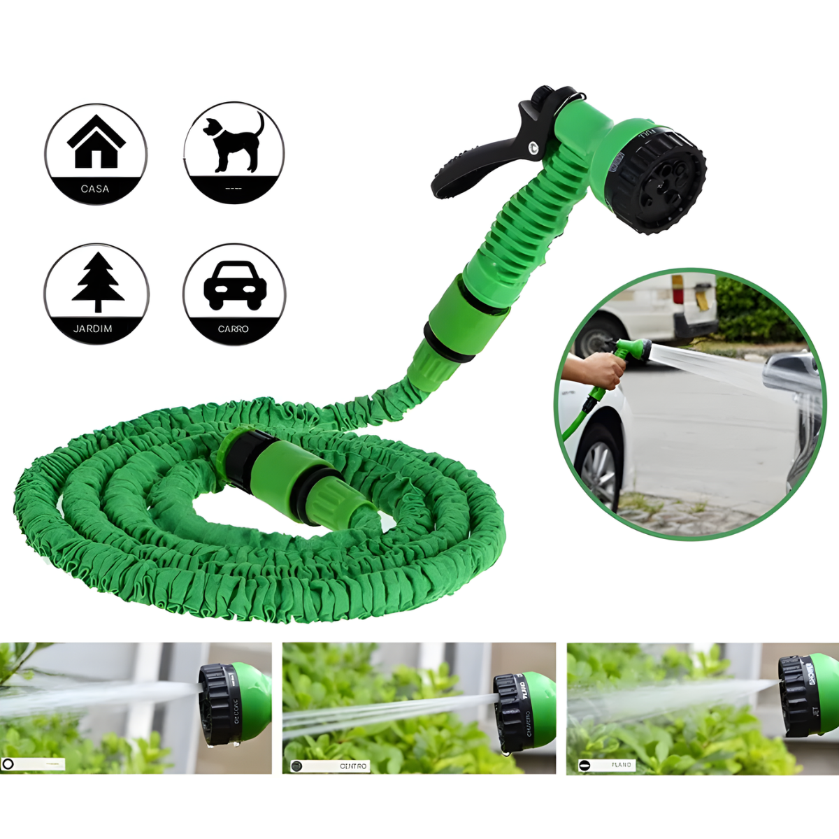 Atacado | Mangueira Expansível Magic Hose 30m com Esguicho Multi Jatos