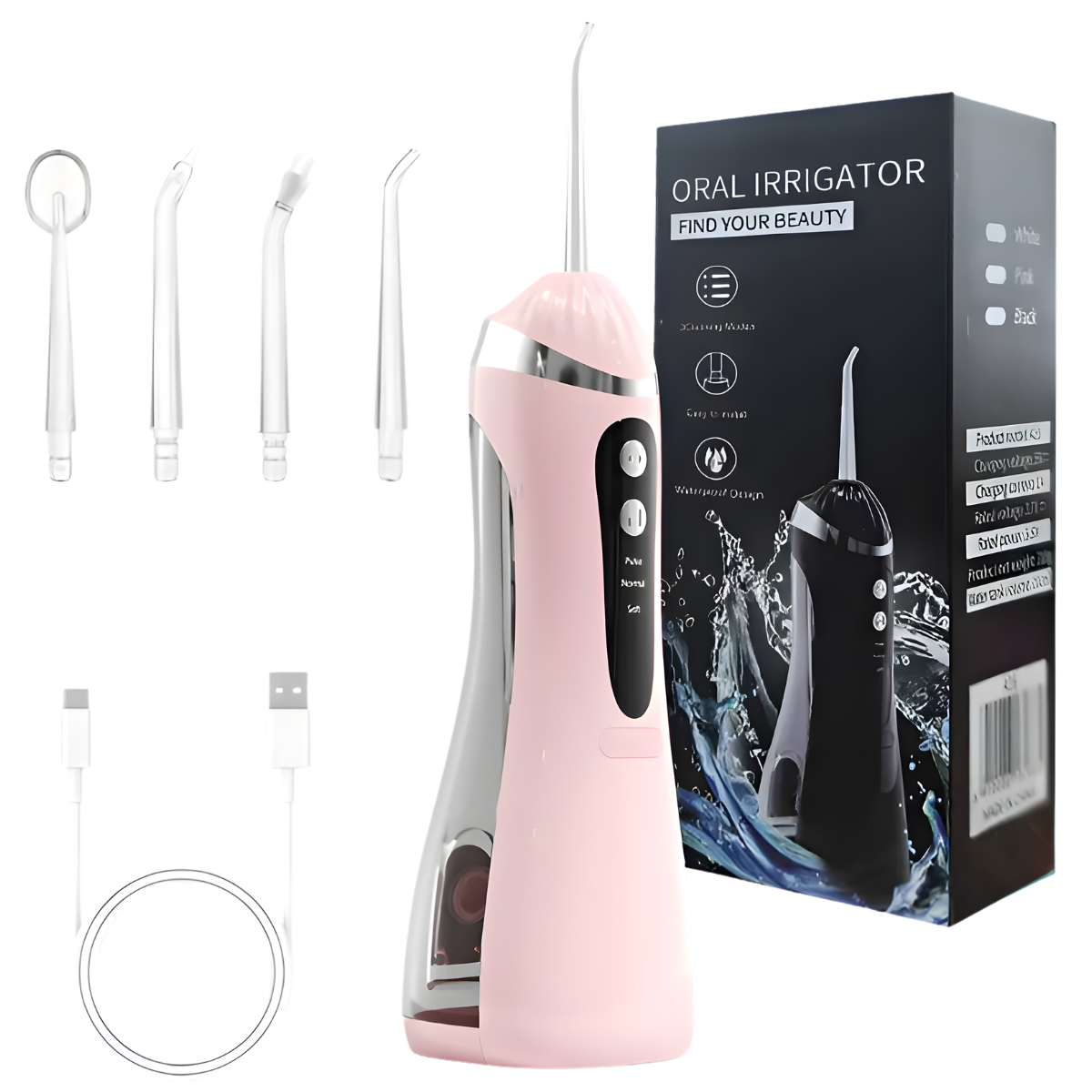 Atacado | Irrigador Oral Portátil JY-7235 Recarregável USB-C 3 Modos IPX7