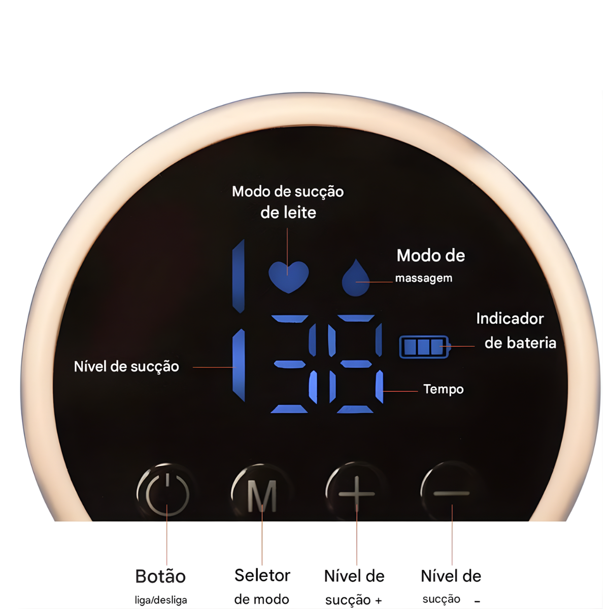 Atacado | Bomba Tira-Leite Elétrica Portátil XNQ-090 Sem Fio Hands Free