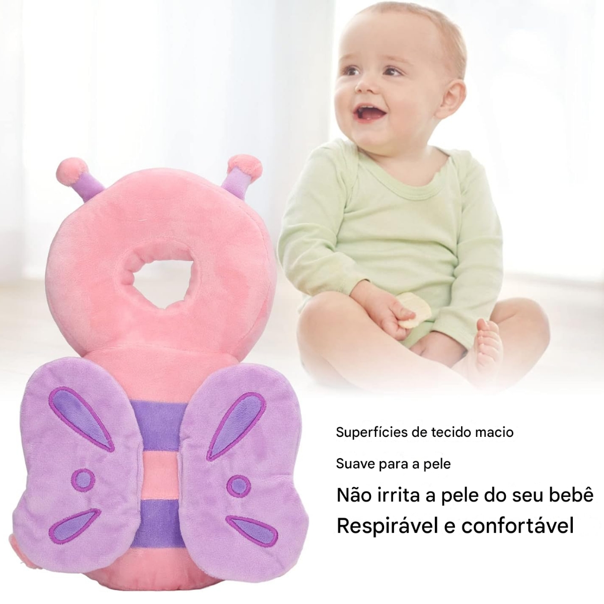 Atacado | Mochila Protetora de Cabeça Bebê Almofada Anti Queda Infantil