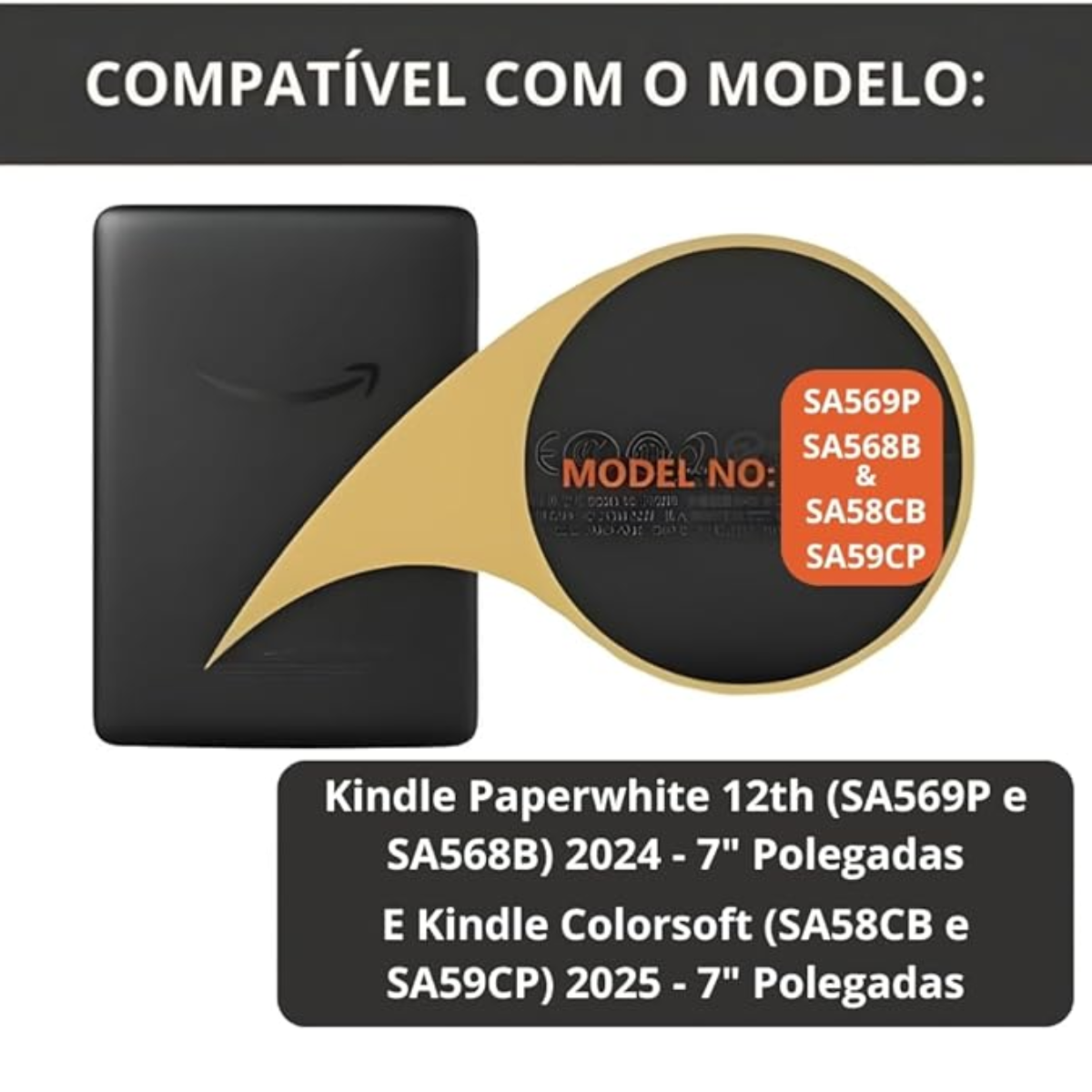 Atacado | Capa para Kindle Paperwhite 12ª Geração 7” (SA568B / SA569P)