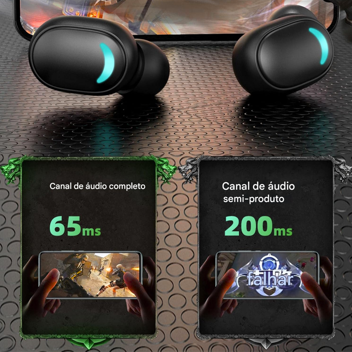 Atacado | Fone Bluetooth G7S TWS Gamer com LED RGB Baixa Latência