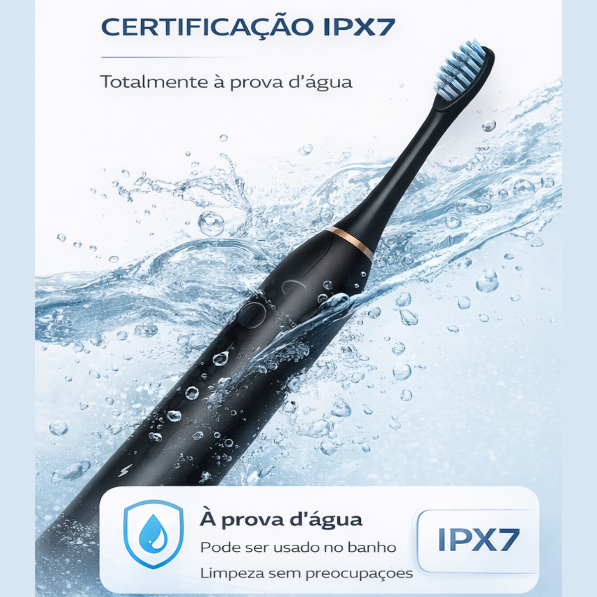 Atacado | Escova de Dente Elétrica Sônica X-3 Recarregável USB IPX7