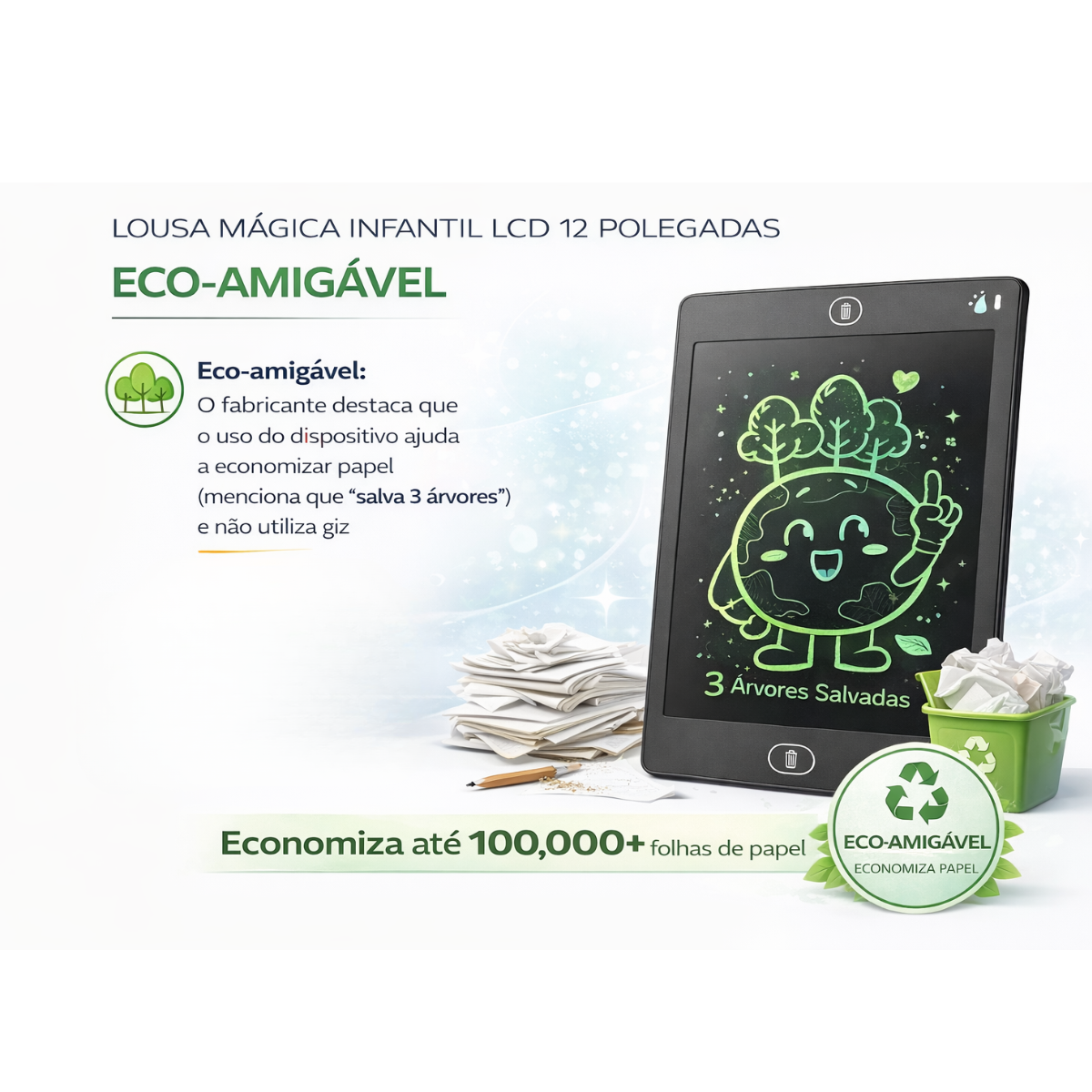 Atacado | Lousa Mágica Digital LCD 12 Polegadas Tablet Infantil para Desenho