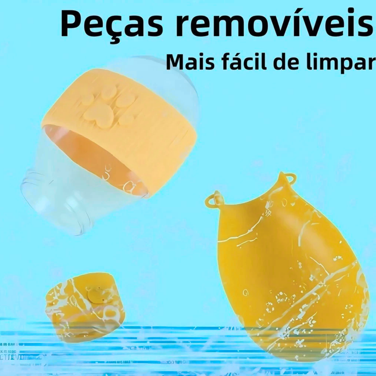 Atacado | Bebedouro Portátil Dobrável para Pets Garrafa com Tigela Silicone