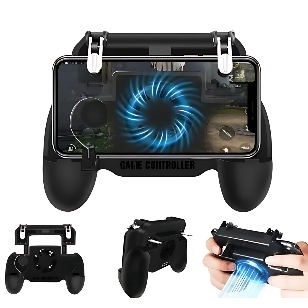 Atacado | Gamepad Cooler para Celular com Ventoinha e Gatilhos Gamer