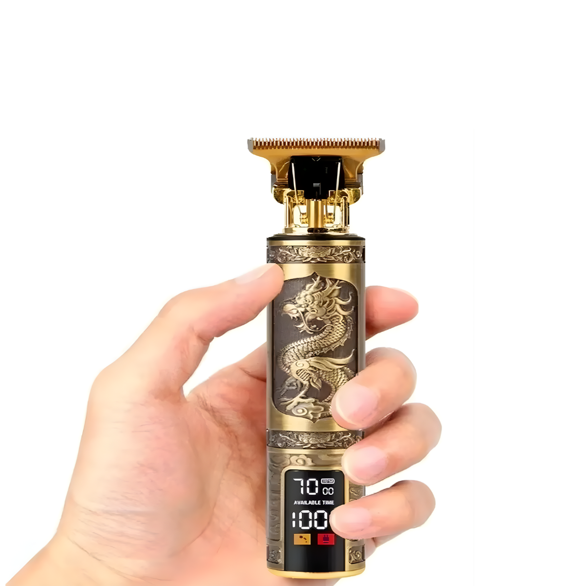 Atacado | Máquina de Acabamento Profissional T9 Dragão com Lâmina T e Display LCD