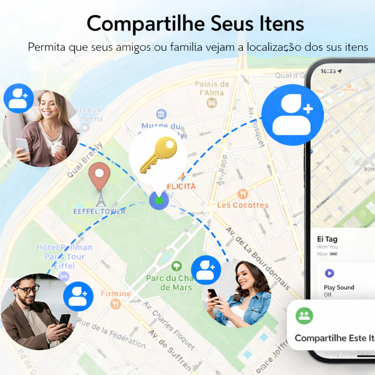 Atacado | Smart Tag Rastreador Bluetooth Compatível com Apple Find My para iPhone e iPad