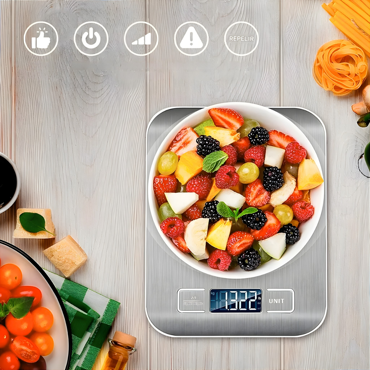 Atacado | Balança Digital de Cozinha 10kg Alta Precisão LCD Inox
