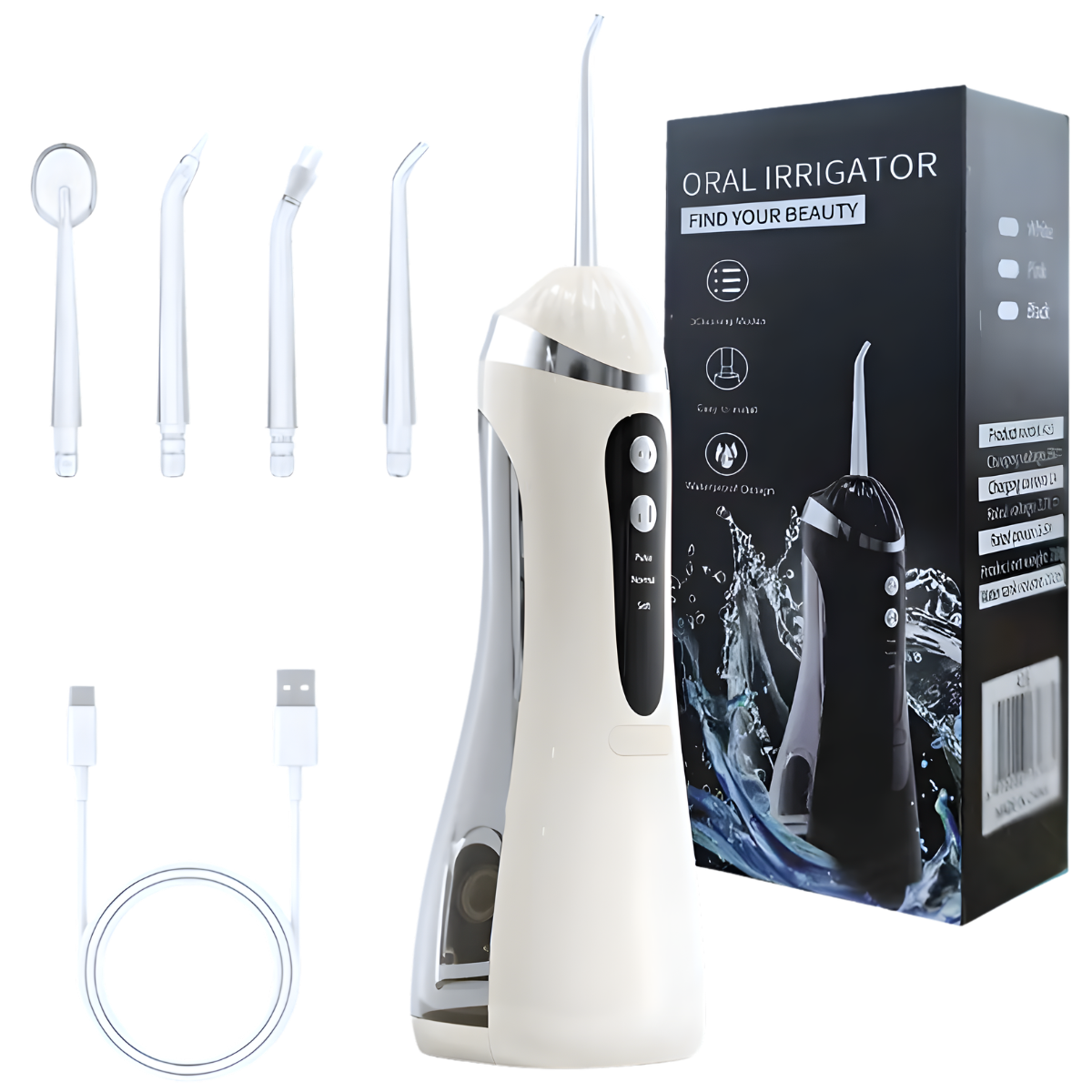 Atacado | Irrigador Oral Portátil JY-7235 Recarregável USB-C 3 Modos IPX7