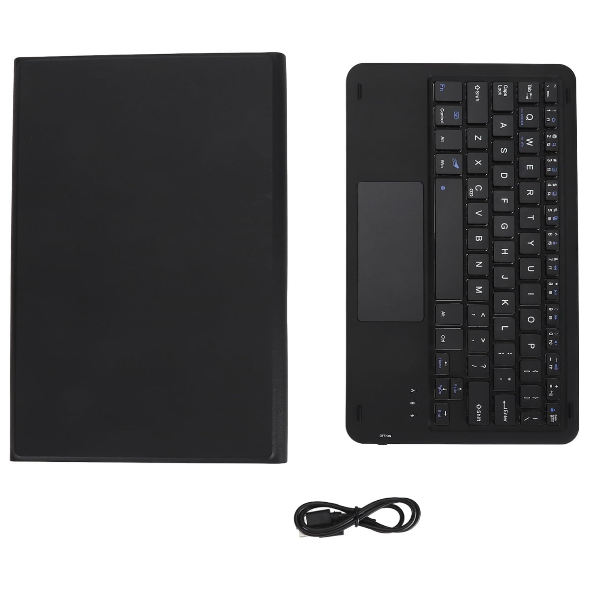 Capa com Teclado e Touchpad para Tablet – Compatível com iPad, Samsung Galaxy Tab e Redmi Pad