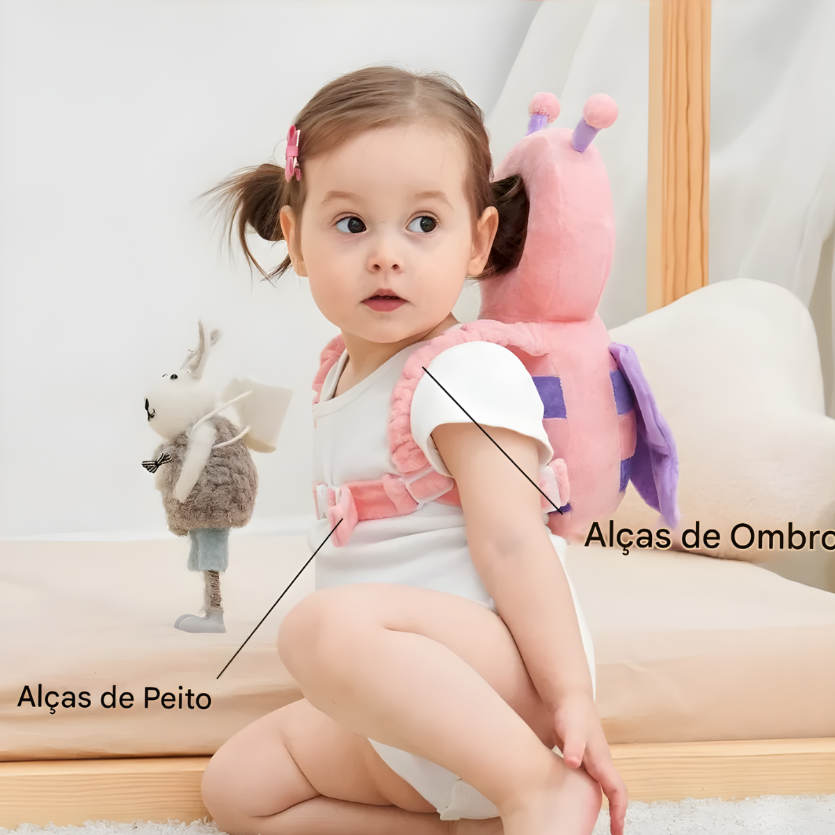 Atacado | Mochila Protetora de Cabeça Bebê Almofada Anti Queda Infantil