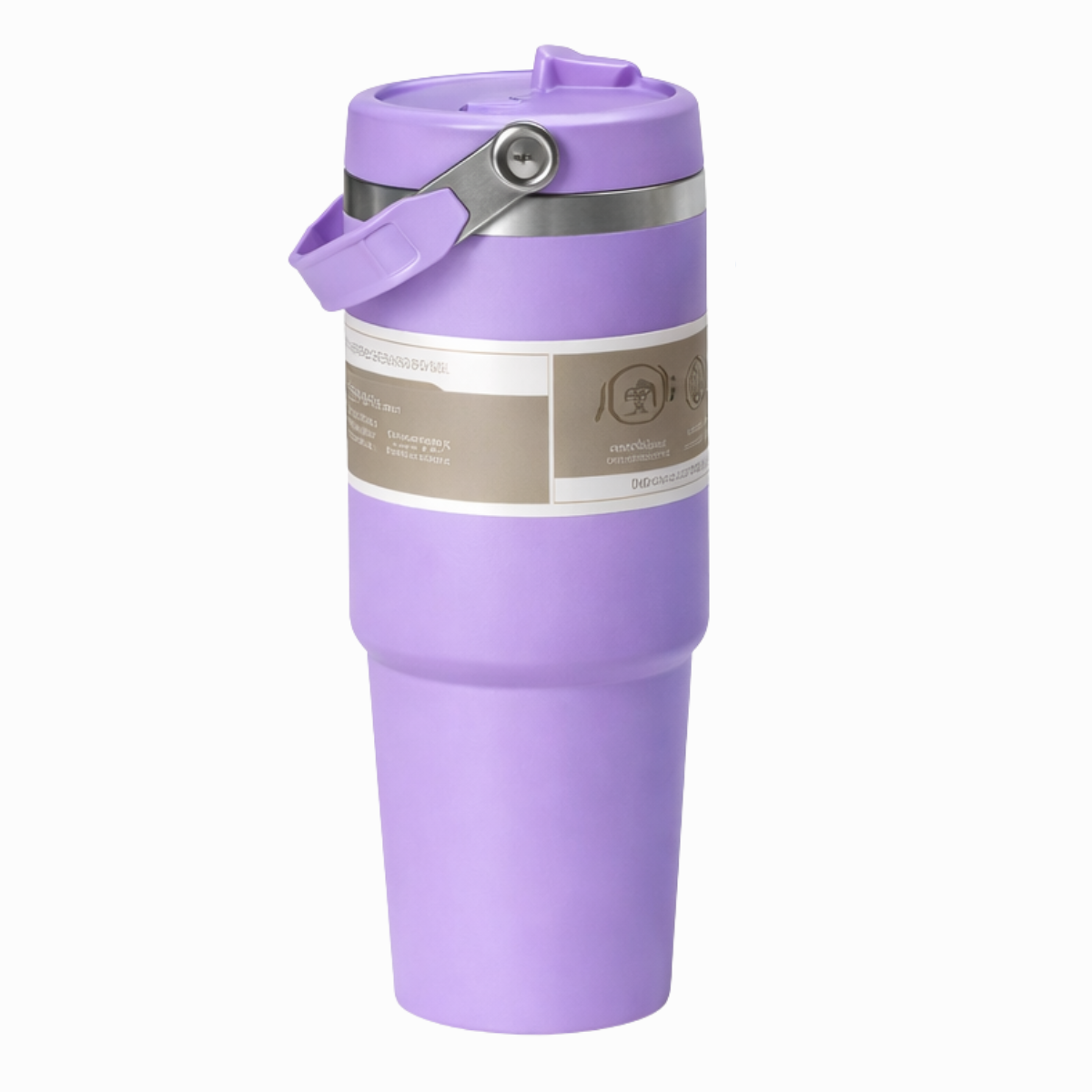 Atacado | Garrafa Térmica Inox 900ml com Canudo Flip Straw e Alça (Tipo Stanley)