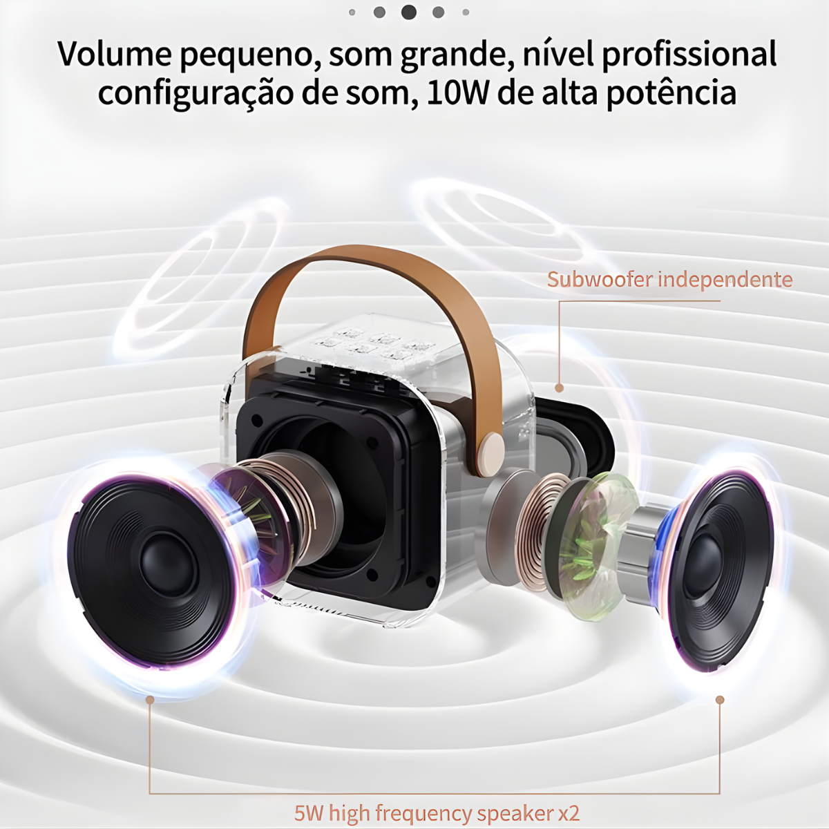 Atacado | Mini Karaokê Bluetooth Portátil K12 com Microfone Sem Fio e LED RGB (Caixa de Som)