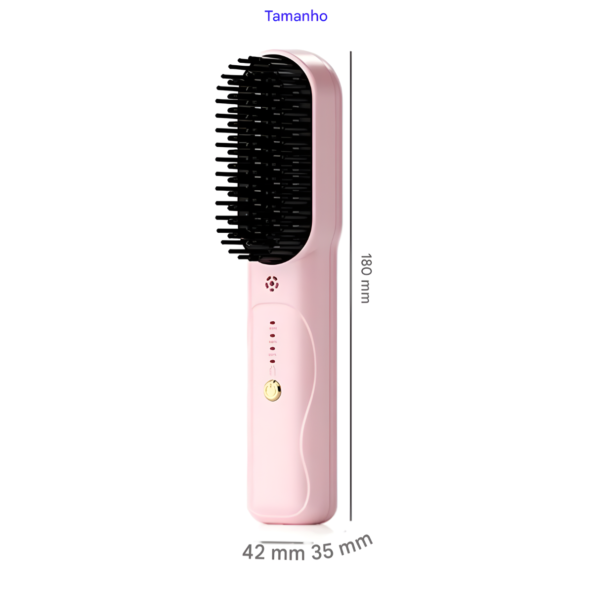 Atacado | Escova Alisadora Portátil Sem Fio - Recarregável Anti Frizz com Controle de Temperatura