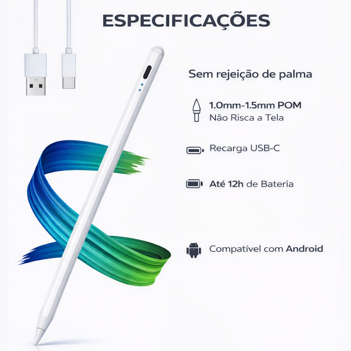 Atacado | Caneta Touch Stylus Universal para Celular Tablet Android iOS