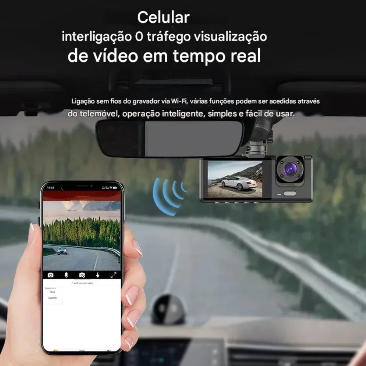 Atacado | Câmera Veicular 3 em 1 Dash Cam C309 Full HD com WiFi e Visão Noturna