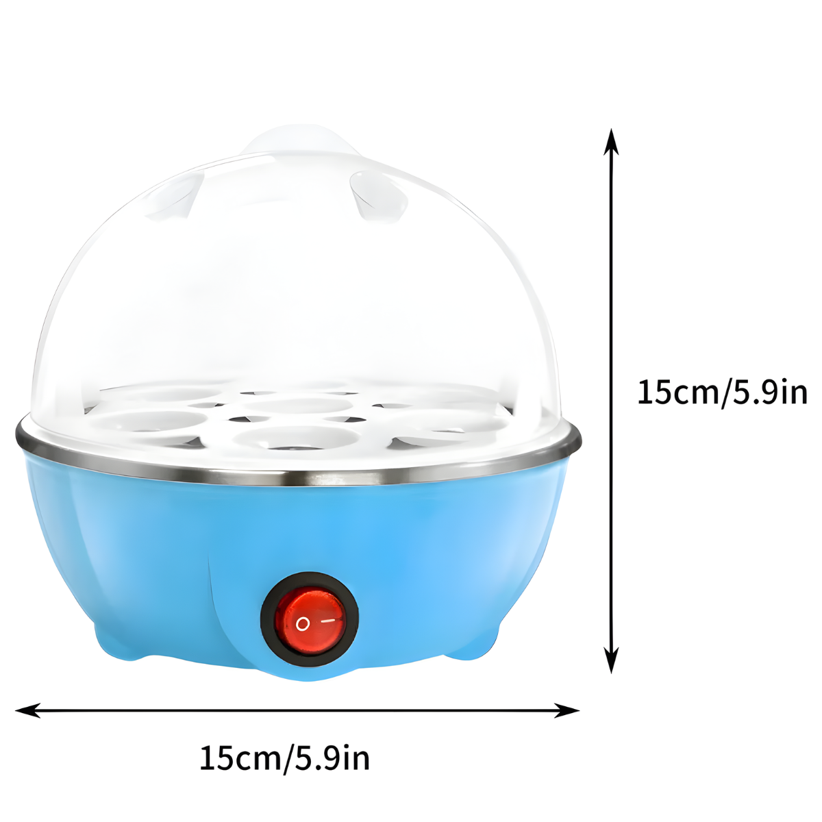 Atacado | Cozedor de Ovos Elétrico Portátil 350W para 7 Ovos com Desligamento Automático