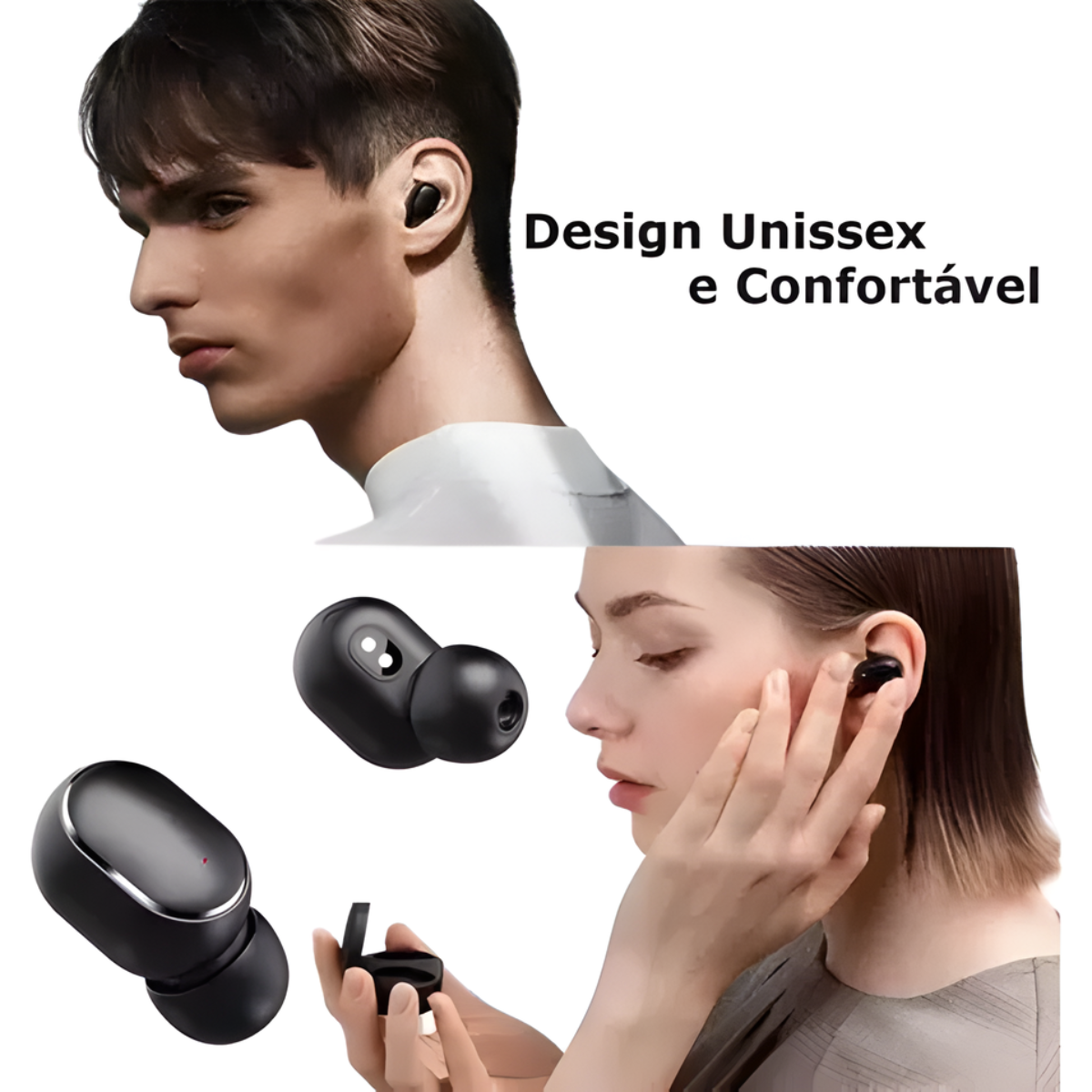 Atacado | Fone Bluetooth RS26 E6S TWS com Display LED Compacto e Microfone