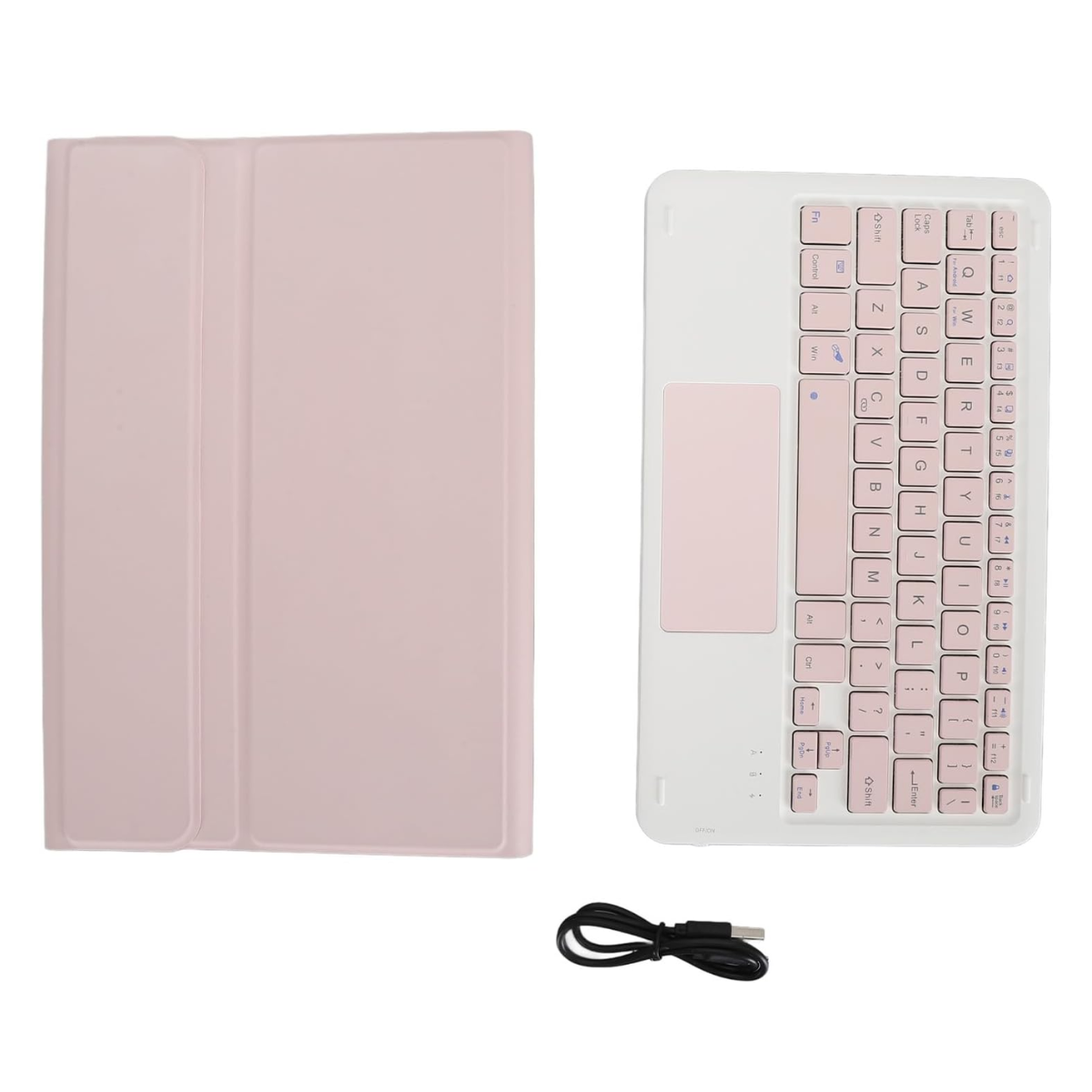 Capa com Teclado e Touchpad para Tablet – Compatível com iPad, Samsung Galaxy Tab e Redmi Pad